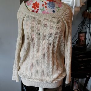 Cream, lightweight sweater